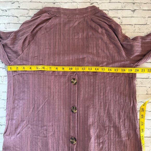 Maurices Ribbed Knit Open Front Cardigan With Pockets & Button-Back Detail - Mau - Picture 7 of 11